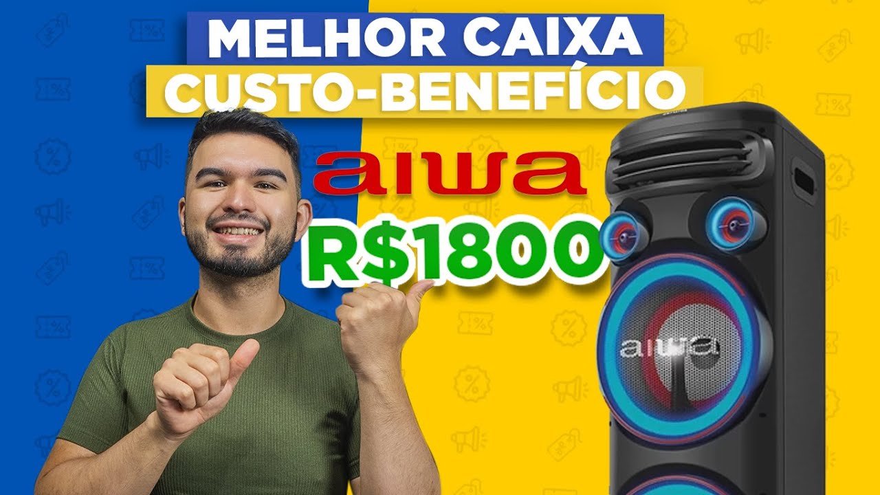 Melhor que comprar JBL BOOMBOX? TORRE AIWA T2W-02  - preço baixo e 10x MAIS POTENTE