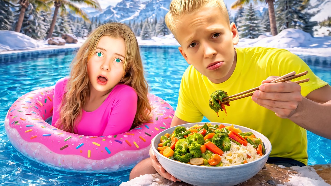 ⏰ 24 ORE în PISCINĂ 🤽‍♀️ Ultimul care iese din apă CÂȘTIGĂ ❌