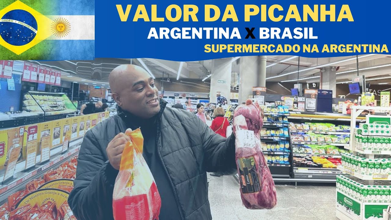 SUPERMERCADO NA ARGENTINA VALOR DA PICANHA X BRASIL