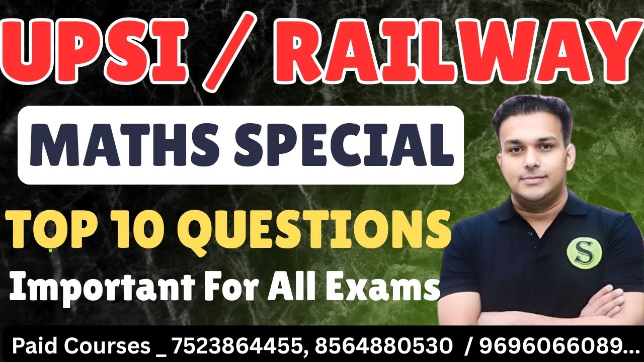 UPSI Math Selection Series - 5 Maths Special Best Study Material Free UPSI UPSSSC ssc Gyan Sir 