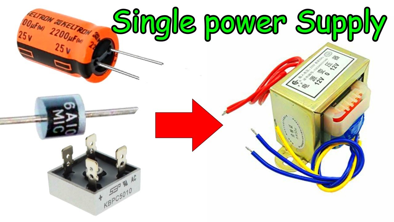 How to make Ac to Dc Converter Single power Supply /Simple Work / Lesson 1 / Ac to Dc