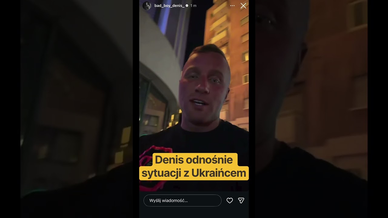 Denis Załęcki odnośnie sytuacji z Ukraińcem