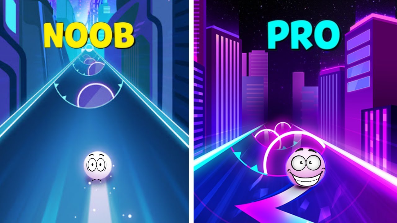 NOOB vs PRO - Beat Roller - Music Ball Race
