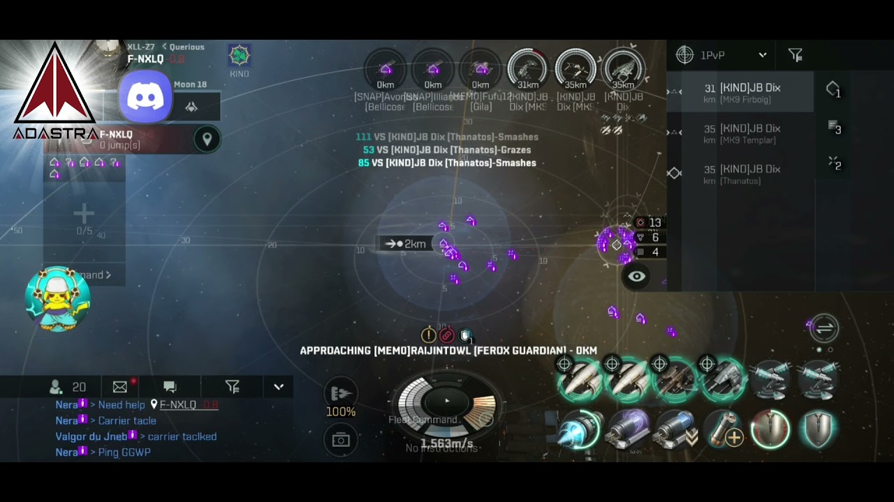 Carrier want to play with AAA intys pilots...big mistake / EVE ECHOES / PVP FLEET