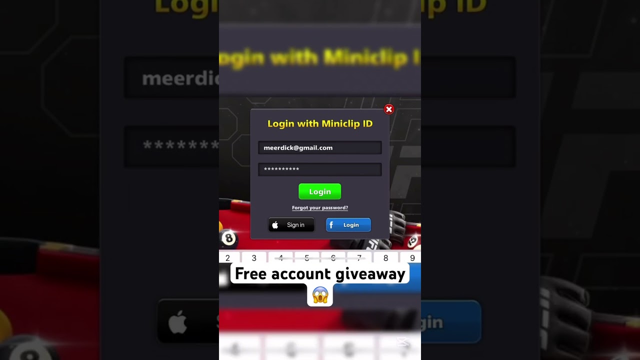 8 Ball Pool Free account Giveaway😱 #8ballpool #Giveaway #shorts #shortsfeed