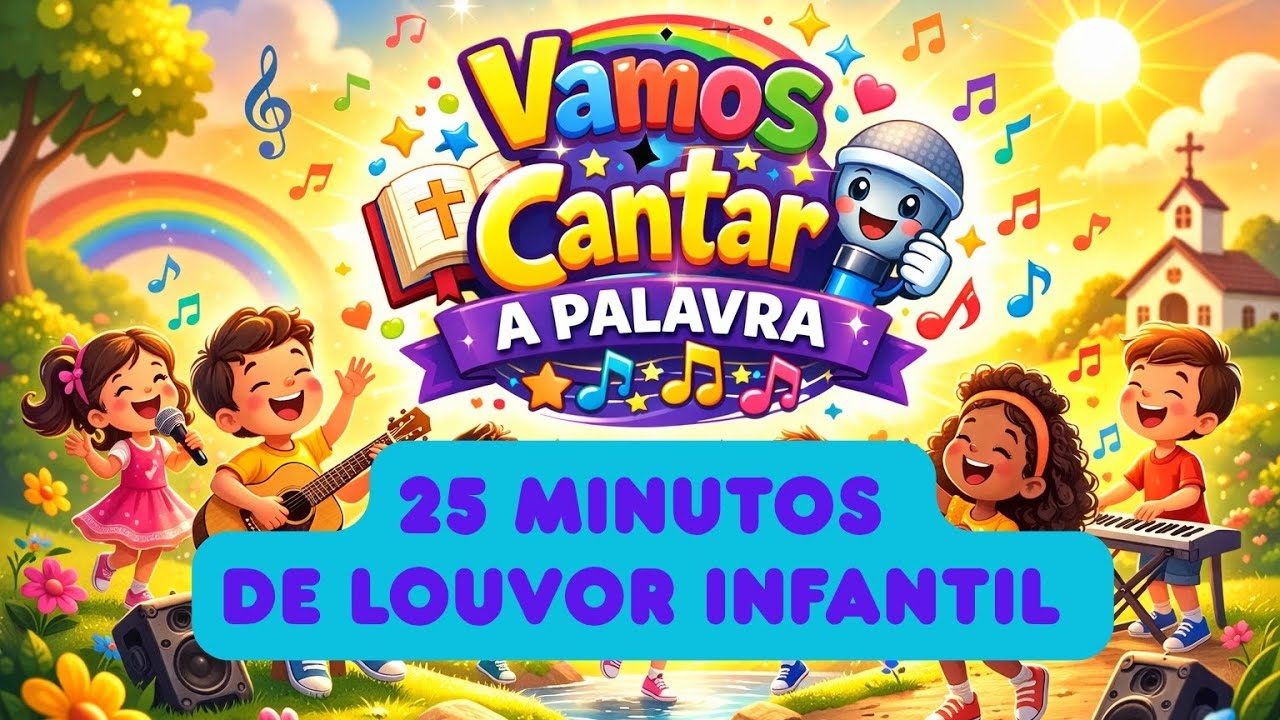 25 Minutos de Louvor Infantil 🎵 | Vamos Cantar a Palavra | Músicas Cristãs para Crianças