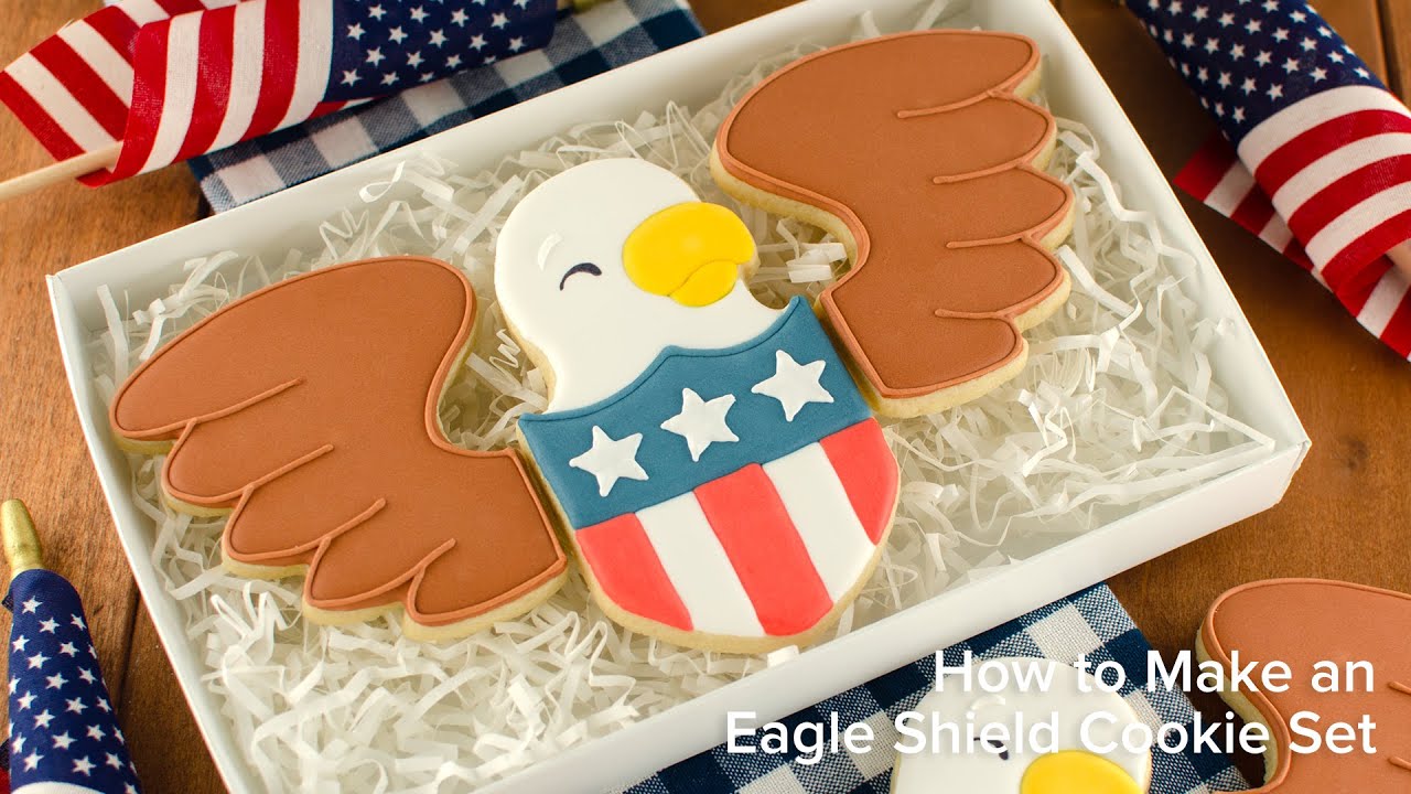 How to Make an Eagle Shield Cookie Set