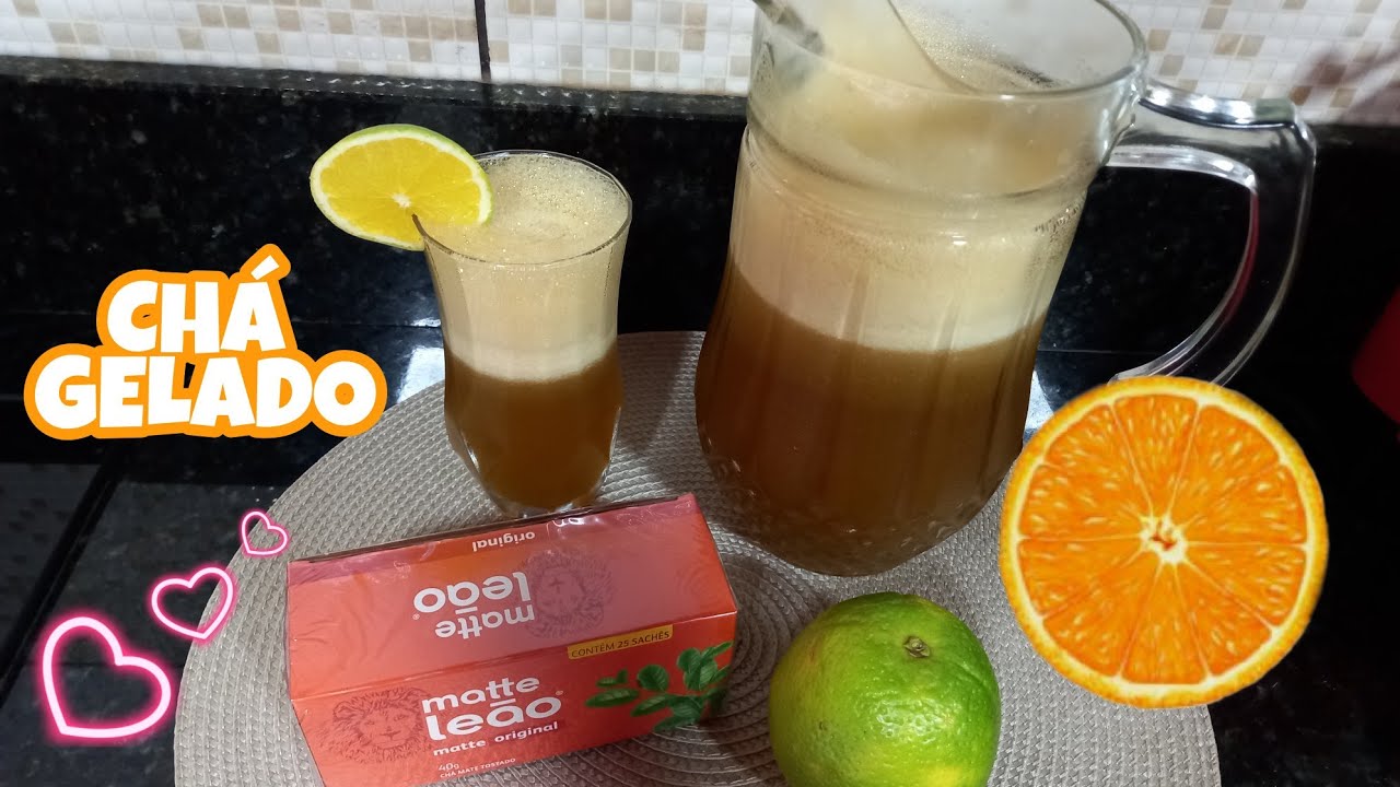 CHÁ GELADO COM LARANJA SUPER REFRESCANTE E DELICIOSO