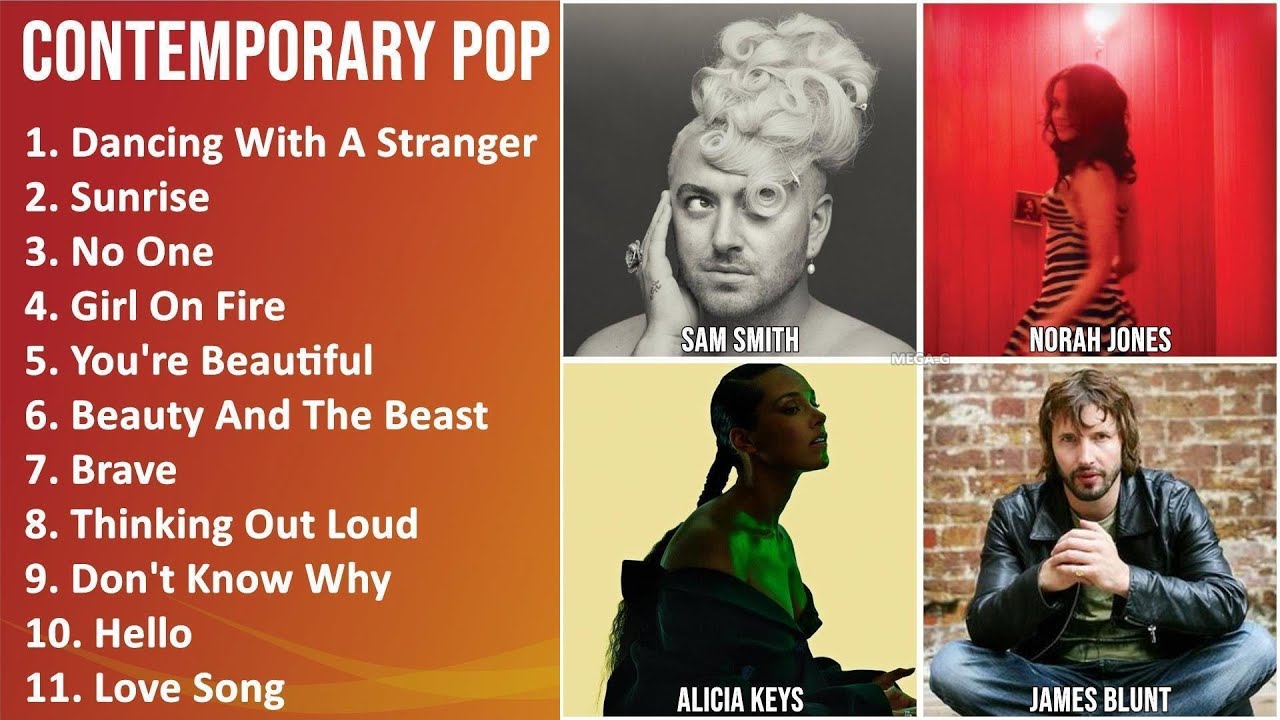 CONTEMPORARY POP Mix - Sam Smith, Norah Jones, Alicia Keys, James Blunt - Dancing With A Strange...