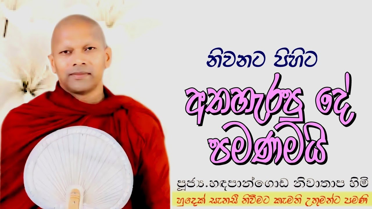 නිවනට  පිහිට අත්හැරපු දේ පමණමයි #ven.Hadapangoda Niwathapa thero#jethavanarama viharaya #pahura