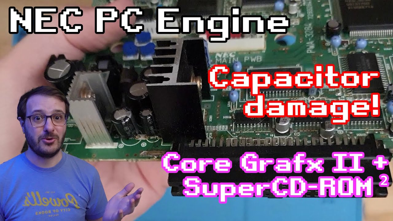 A look inside this capacitor damaged PC Engine Super CD-ROM²