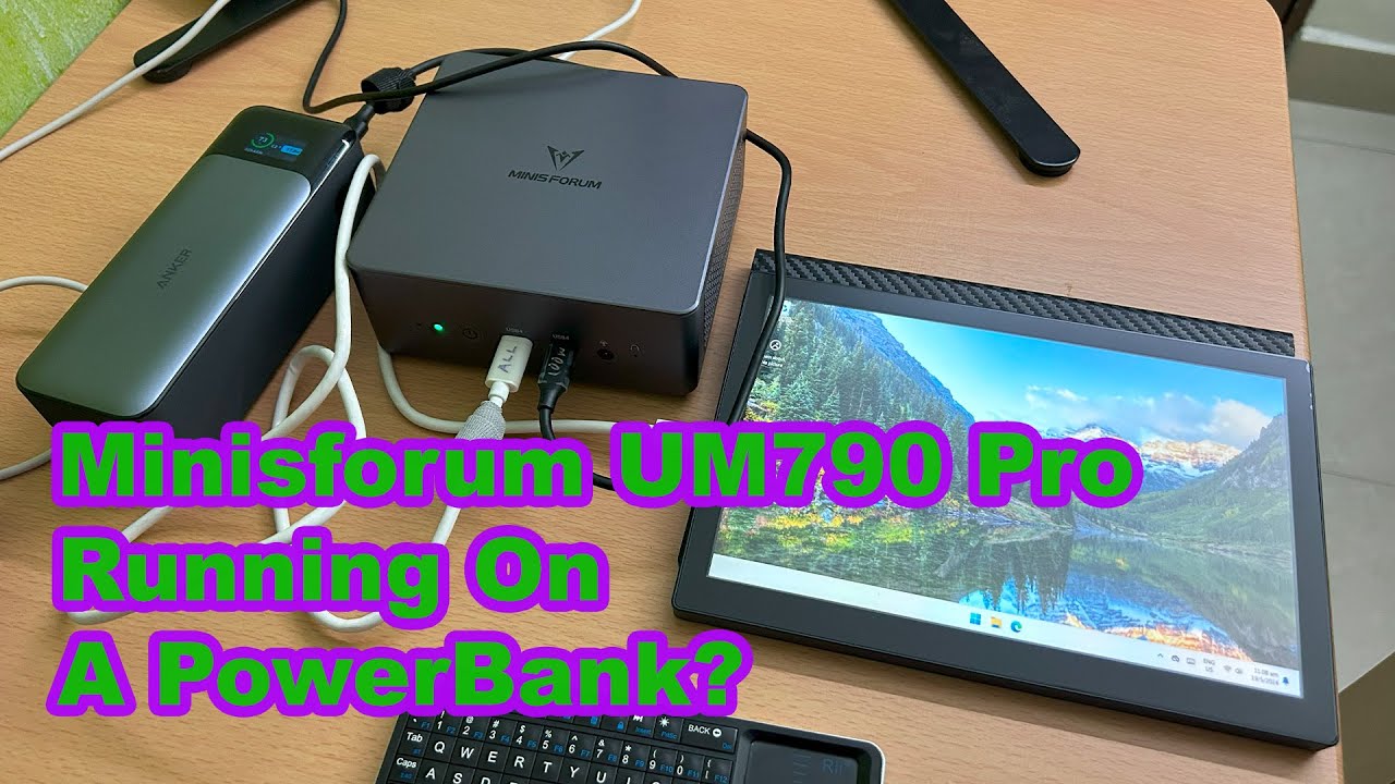 Running the Minisforum UM790 Pro Mini PC From A Power Bank