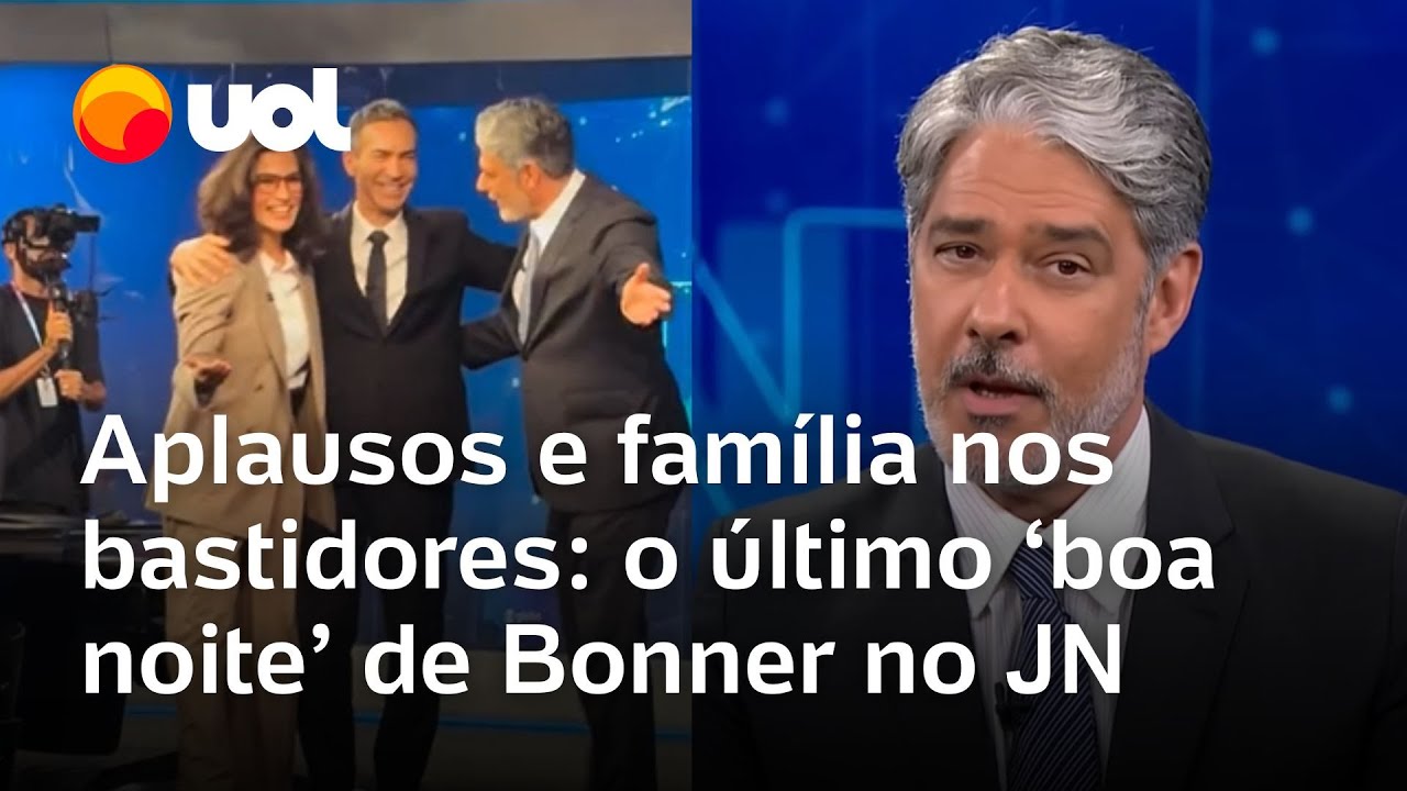 William Bonner se despede do Jornal Nacional e d&aacute; lugar a C&eacute;sar Tralli