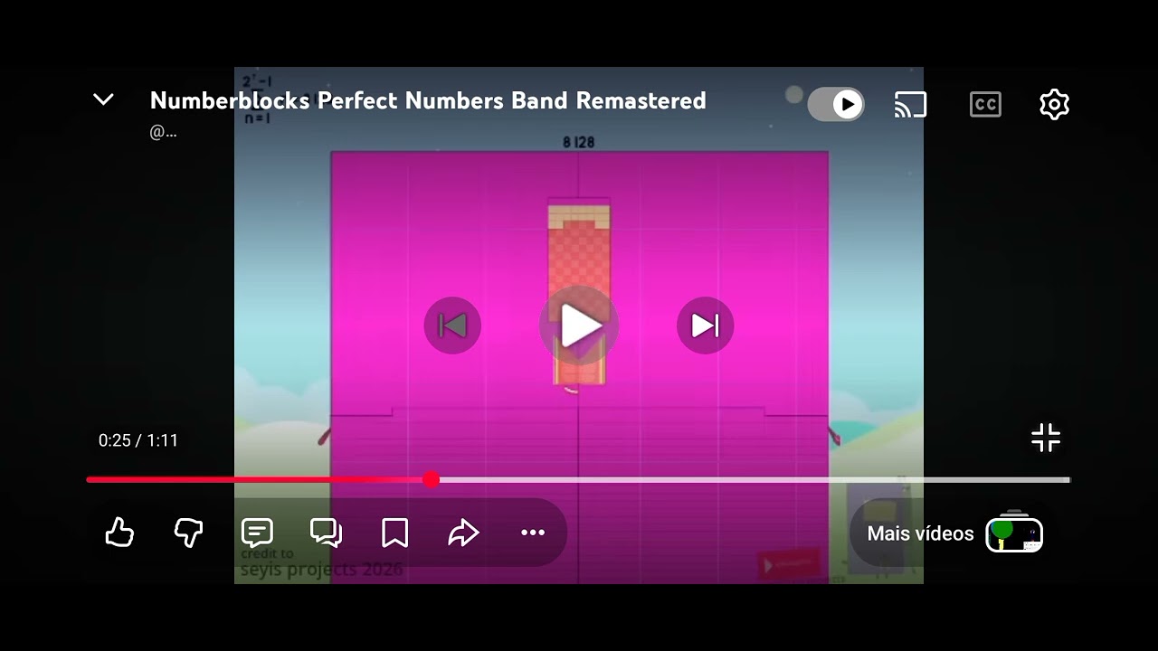 Numberblocks perfect numbers band but 69