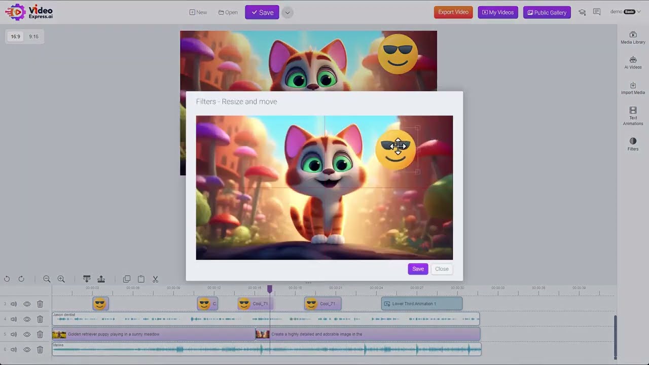 VideoExpress.ai Tutorial - Full Feature Timeline Editor