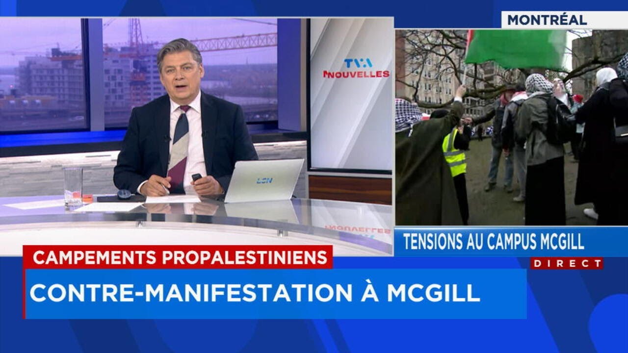 Campements propalestiniens: contre-manifestation à McGill - explications 13h