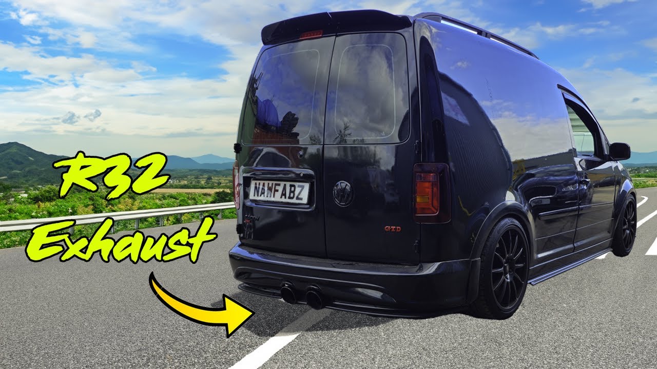 *ГРОМКО* Выхлопная система R32 STRAIGHT PIPE для фургона Caddy! + Гонки Caddy против Caddy!