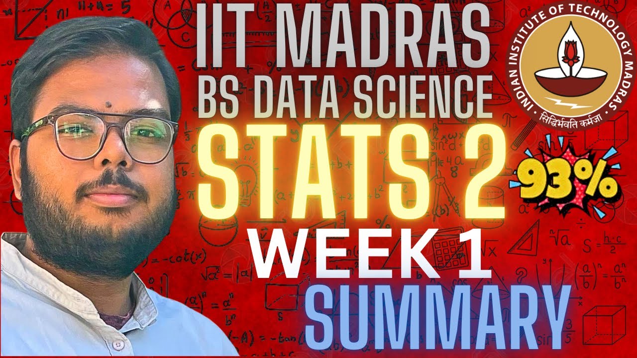 Statistics 2 Week 1 Summary: All Concepts & Formulas Simply Explained! IIT Madras BS Data Science