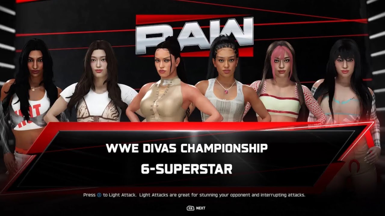 WWE2K25: KATZFIGHT! (KATSEYE 6 WOMAN DIVAS CHAMPIONSHIP MATCH)