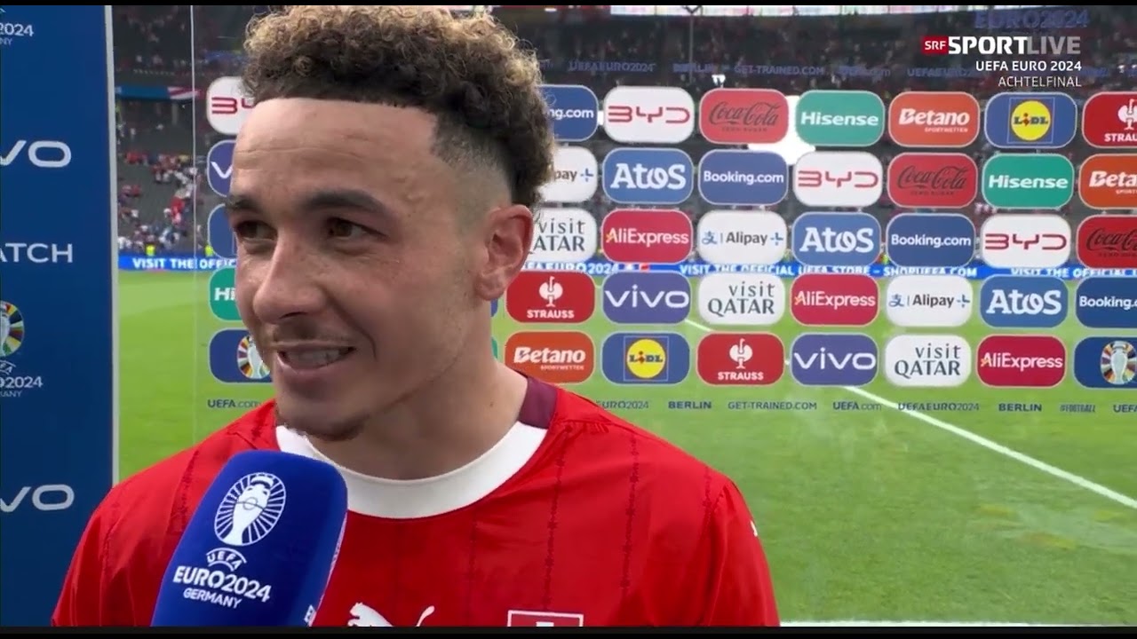 Ruben Vargas dankt Gott und Jesus! 2:0 Schweiz - Italien, 29.6.24