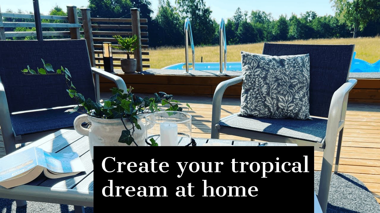Create your own private Resort with these Decorating Tricks #pooldeck #diy