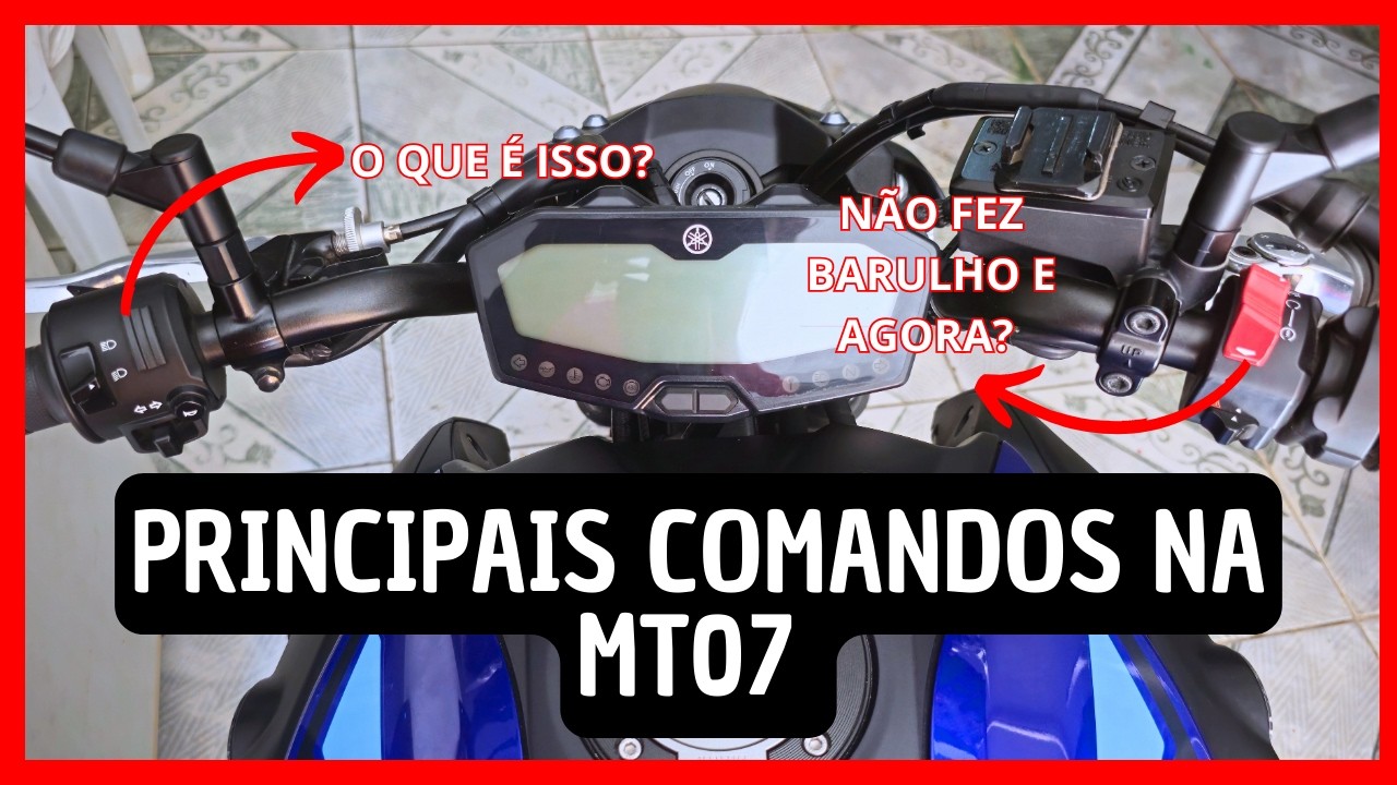 YAMAHA MT07 - CONHEÇA AS PRINCIPAIS FUNÇÕES DO PAINEL DA MT07 - 4K