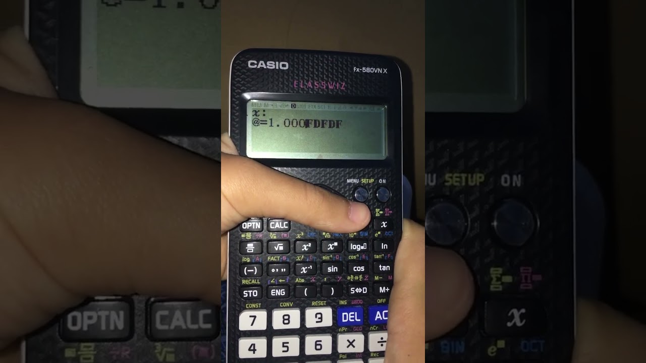 How to spell 2 lines on Casio 580