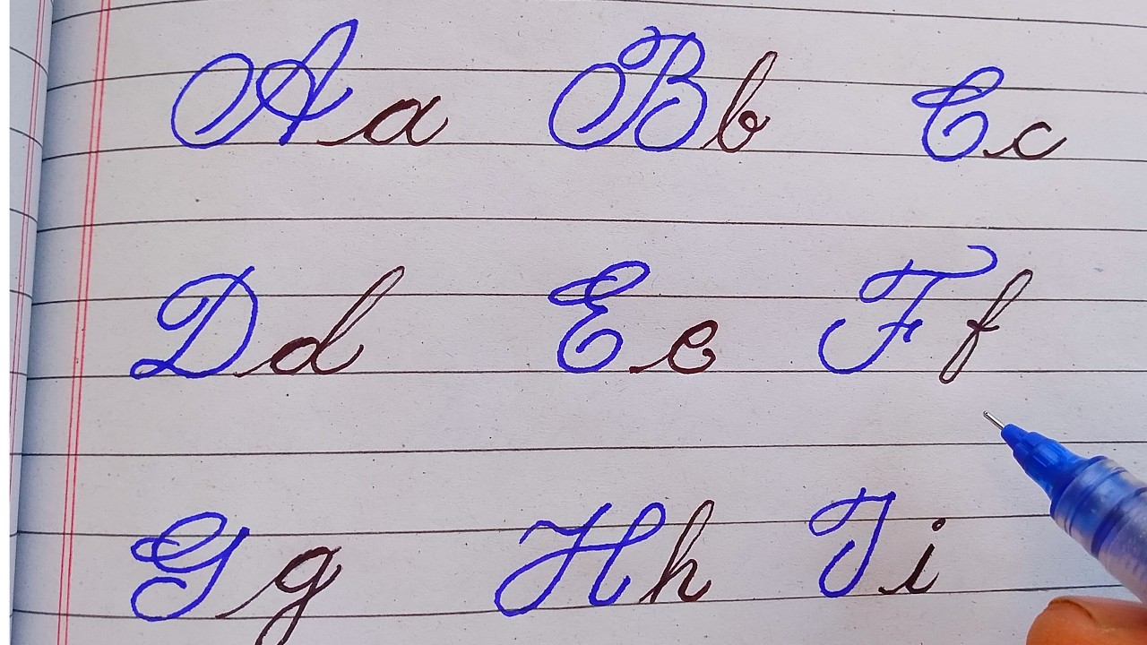 How to Write English cursive Capital and Small Letters A to z | Beautiful Handwriting Practice