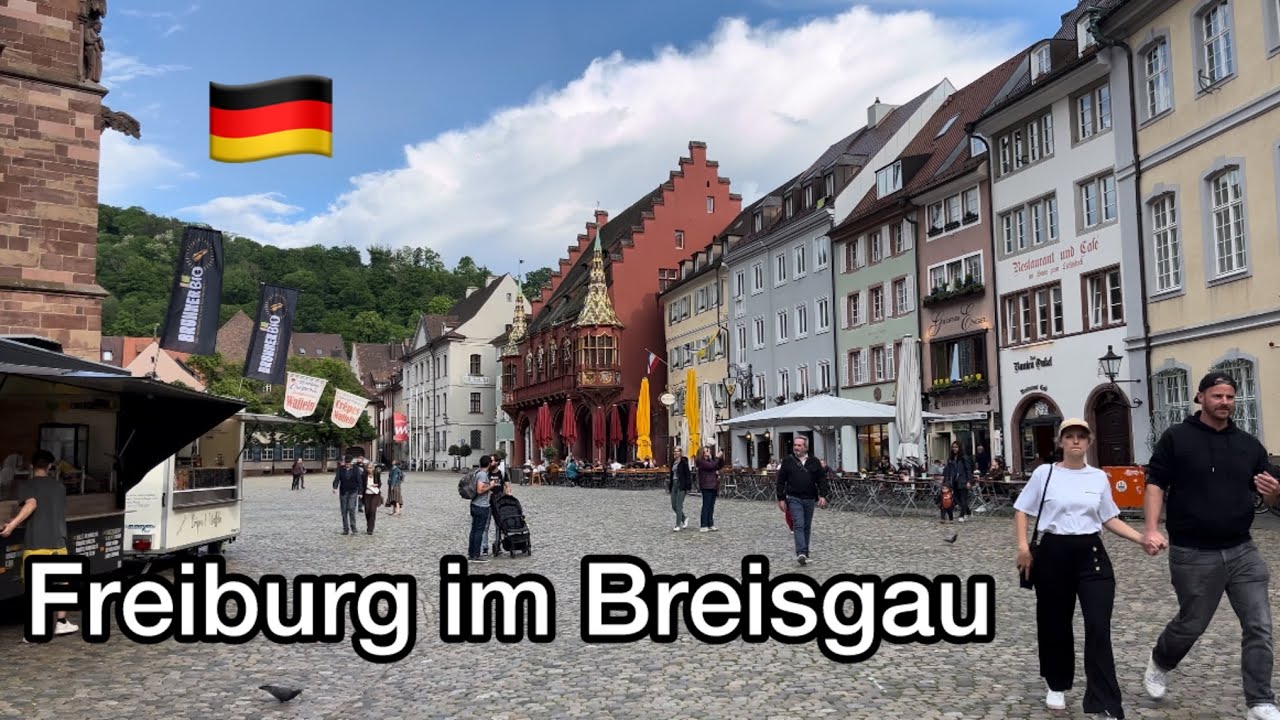 4K Freiburg im Breisgau Walking Tour (May 13, 2024) City Walk Germany 🇩🇪