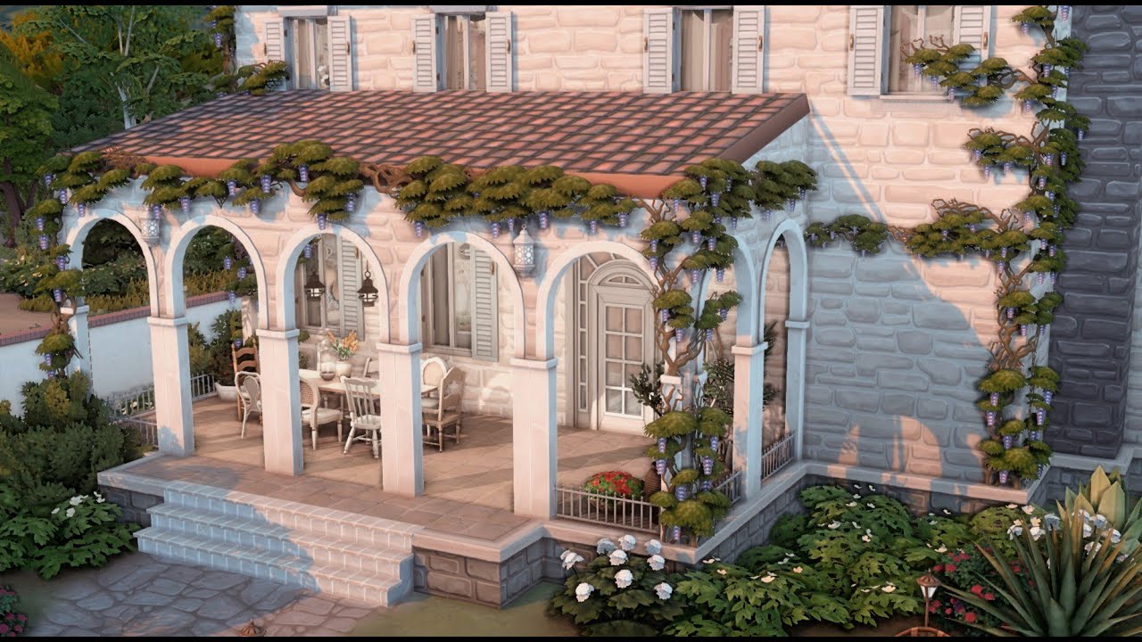 Italian Villa / The Sims 4 / No CC / stop motion