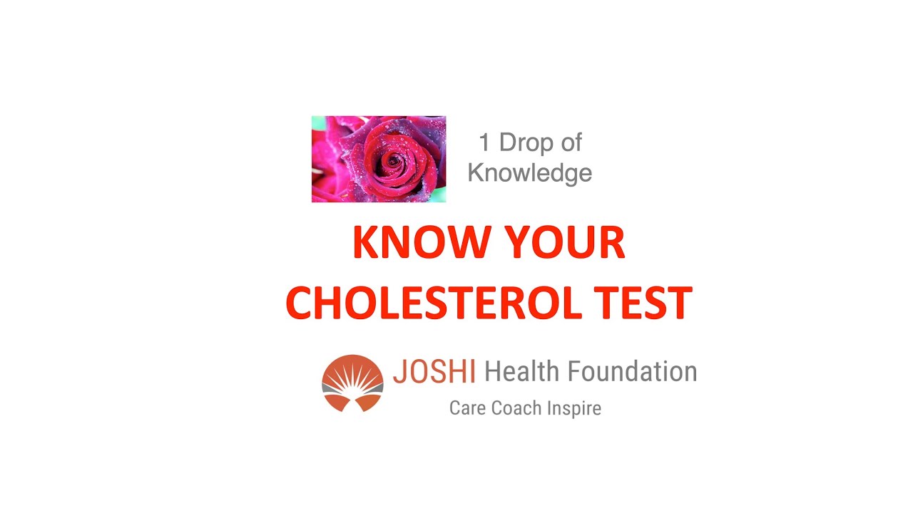 What does my cholesterol test mean? Dr. NIRMAL JOSHI MD 1 Drop of Knowledge-1 Minute Health Videos