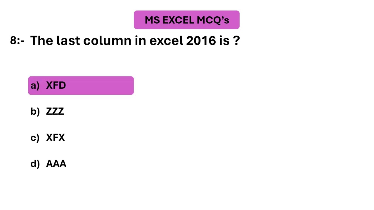 Top 15 MS Excel Mcq question and answer 2025 | For all Competitive Exams