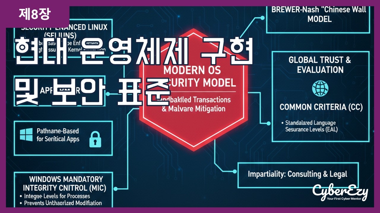 (사이버보안 강좌) 제8장. 현대 운영체제 구현 및 보안 표준 - 접근제어 및 다중 레벨 보안의 이론적 토대