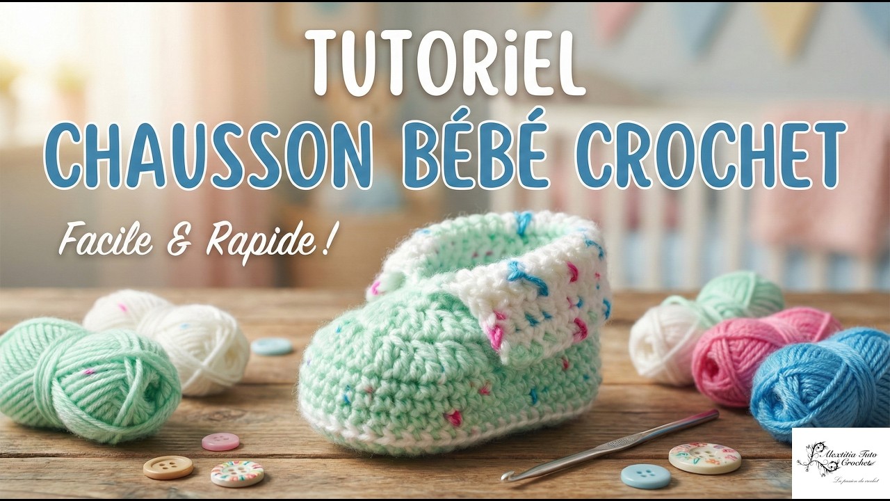 Tuto chaussons facile au crochet @Alextitia Tuto Crochet