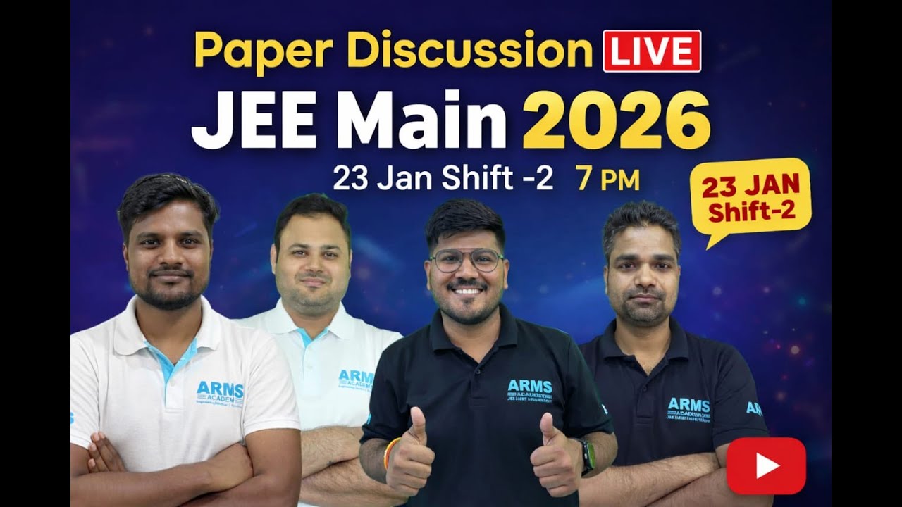 🔴 JEE Main 23 Jan 2026 - Shift - 2 Paper Discussion LIVE 🔥| 