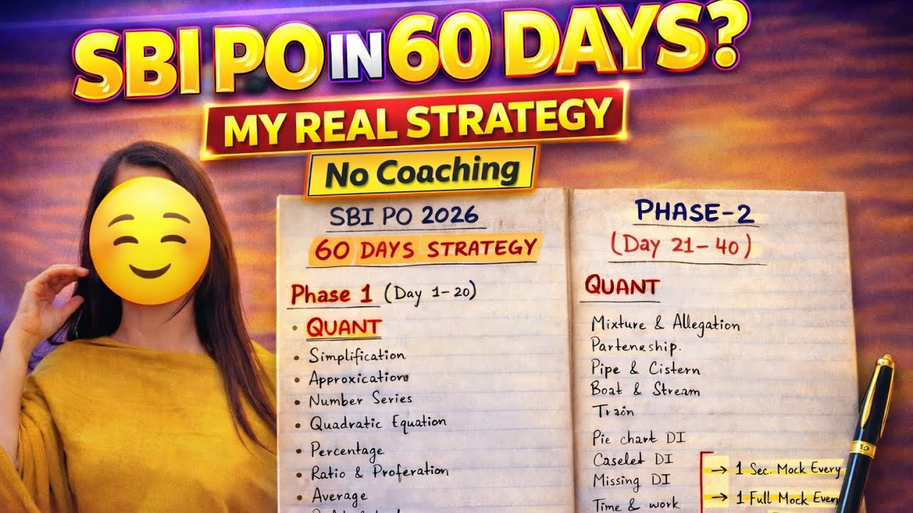 Can You Crack SBI PO in 60 Days? Complete Strategy SBI PO 2026📚😎