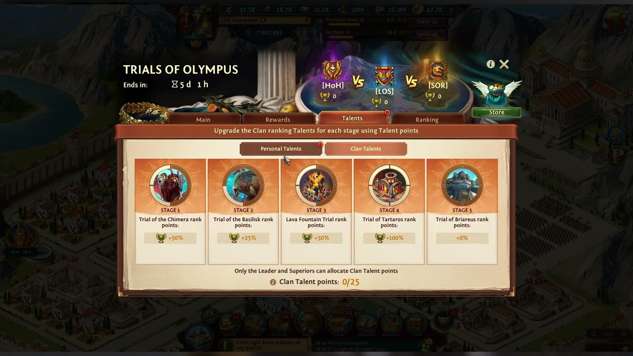 Help! Olympus talent point distribution&mdash;how? Total Battle Tutorial