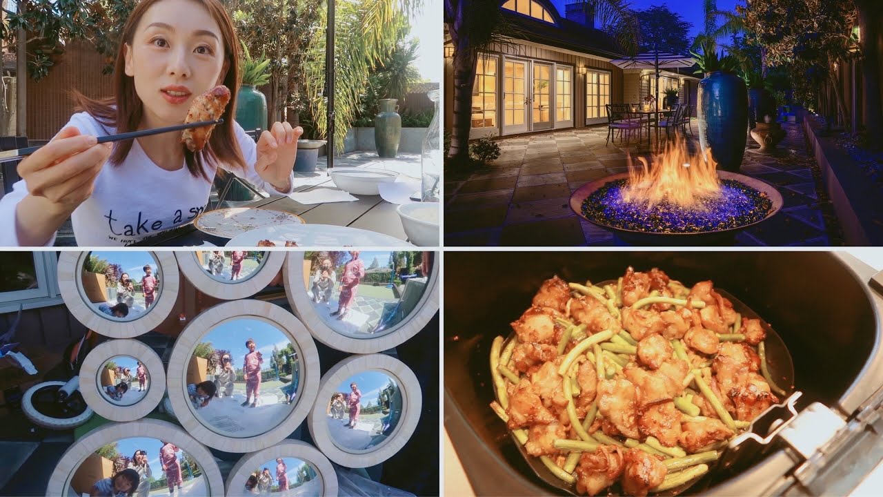 【Anna阿姨 vlog#51】宅家日记-4: 整修房子 | Backyard Tour | 换纱窗 | 安装电动马桶圈 | 懊悔：怎么才买空气炸锅！| 客厅不再空白：4幅画&一面镜子