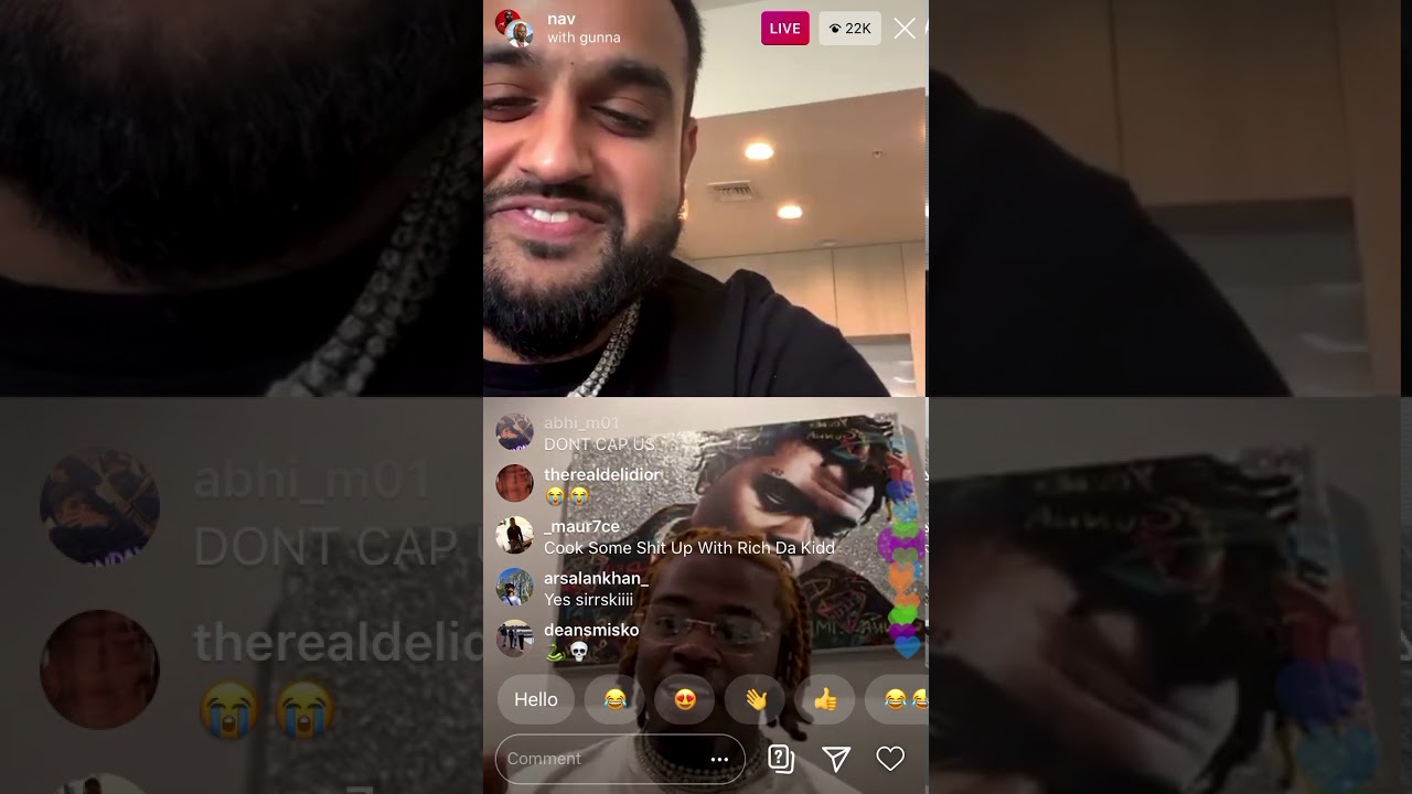 Gunna Buying jewelry on IG live with Nav