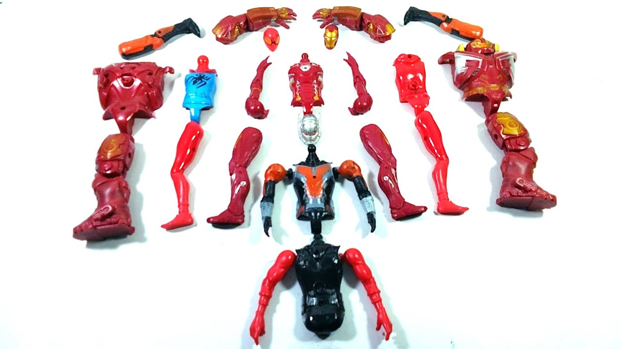 AVENGERS SUPERHERO TOYS IRONMAN VS ANT-MAN VS SPIDER-MAN GODHI VS HULK BUSTER...