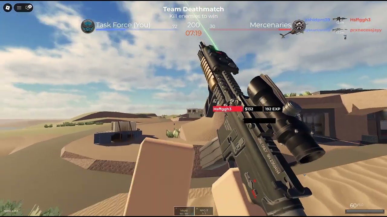PLAYING WITH M4A1 WITH RPG ROBLOX GROUND WAR #31