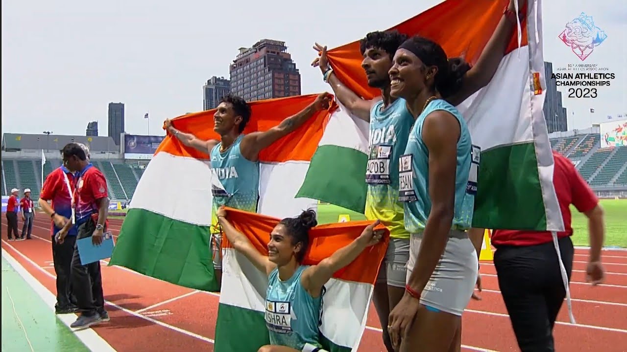 #asian athletic 4x400m Mixed # India won gold