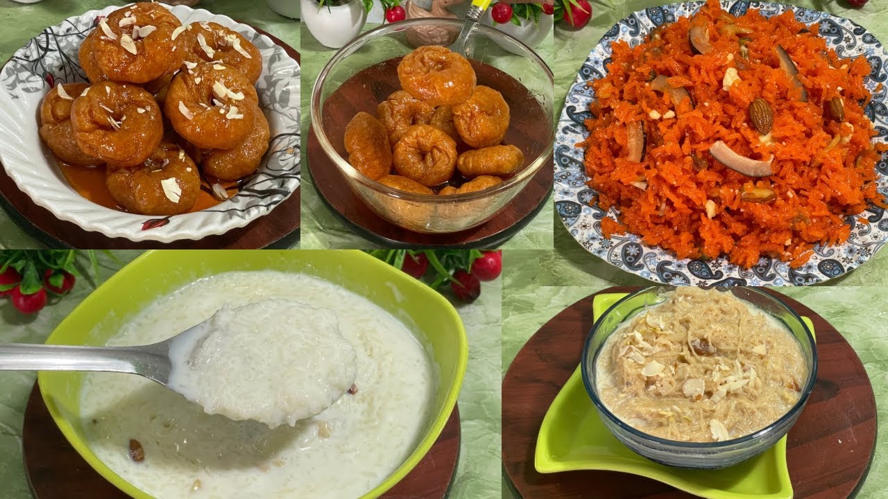 22 Rajja k liye 4 sweet Recipe कुण्डे का नियाज़( Zarda , Balusahi , Rice kheer ,Sewai kheer )