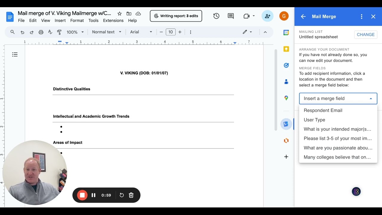 Data Wonkthrough - Mail Merge & ChatGPT for Rec Letters