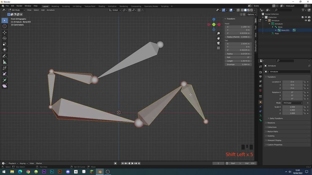 Rigging con Blender: Bones