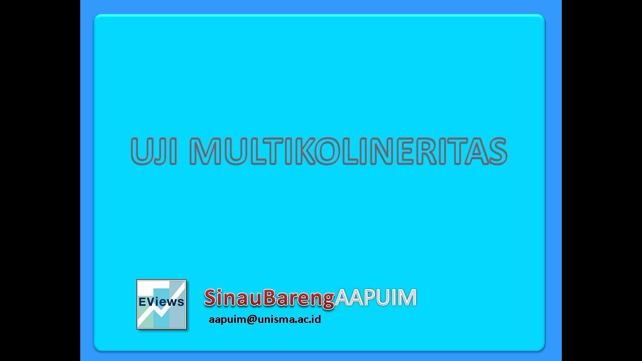 Uji Multikolineritas dengan Eviews