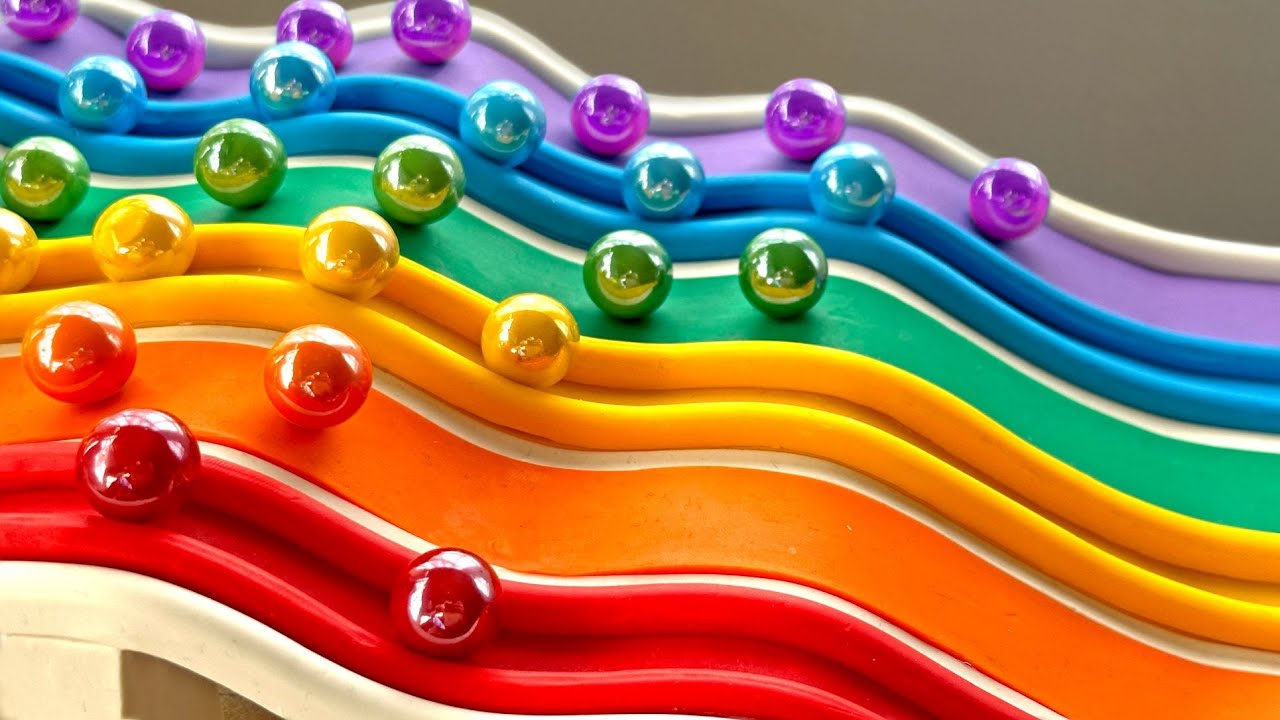Marble Run Race Plasticine ASMR Pop Tube Train Adventure