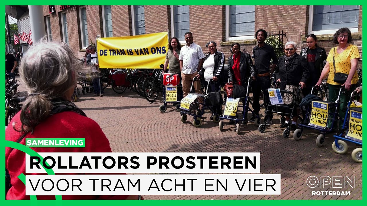 Protest in Delfshaven tegen opheffing tram 4 en 8: &ldquo;Rotterdam heeft hier last van&rdquo; | SAMENLEVING