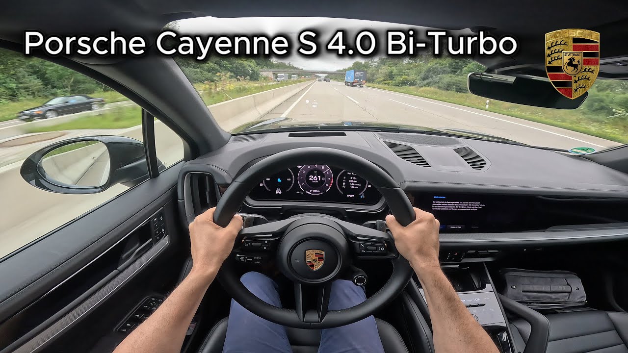 2024 Porsche Cayenne S (468 hp) - POV Test On the German Autobahn