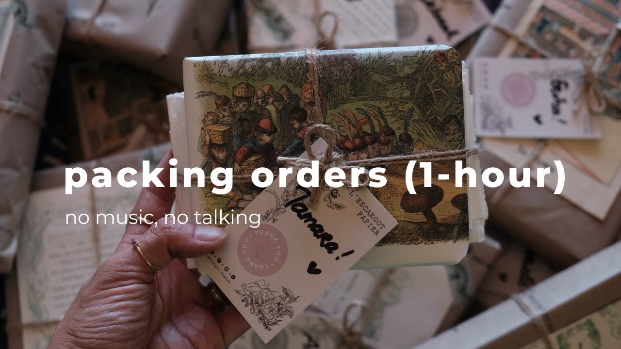 quiet hours packaging orders with me | asmr sound, no talking, no mid roll ads